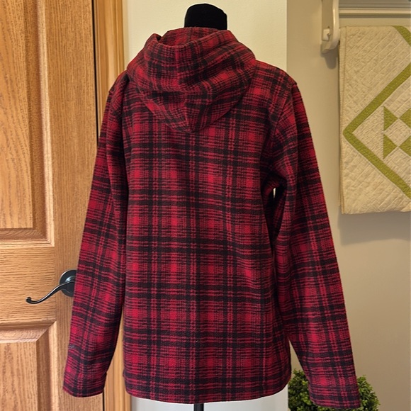 Woolrich Women's Black and Red Checkered Hooded Utility Jacket size medium - Picture 6 of 9